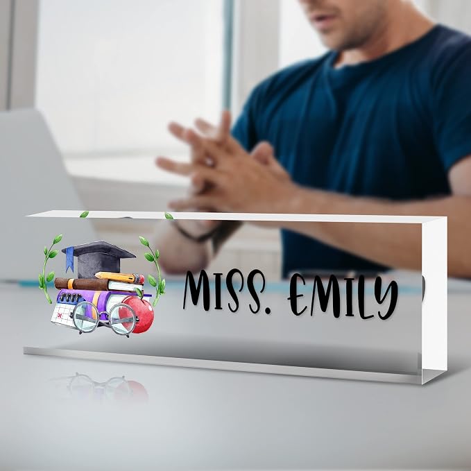 Personalized Office Name Plate for Desk, Custom Employee Appreciation Gifts - Image 7