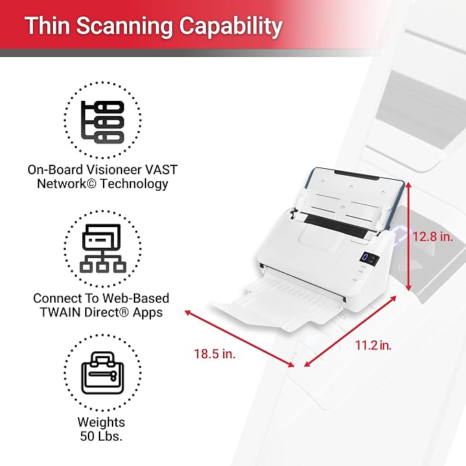 Xerox Visioneer Xerox D35 Scanner, USB Office Document Scanner - Image 5
