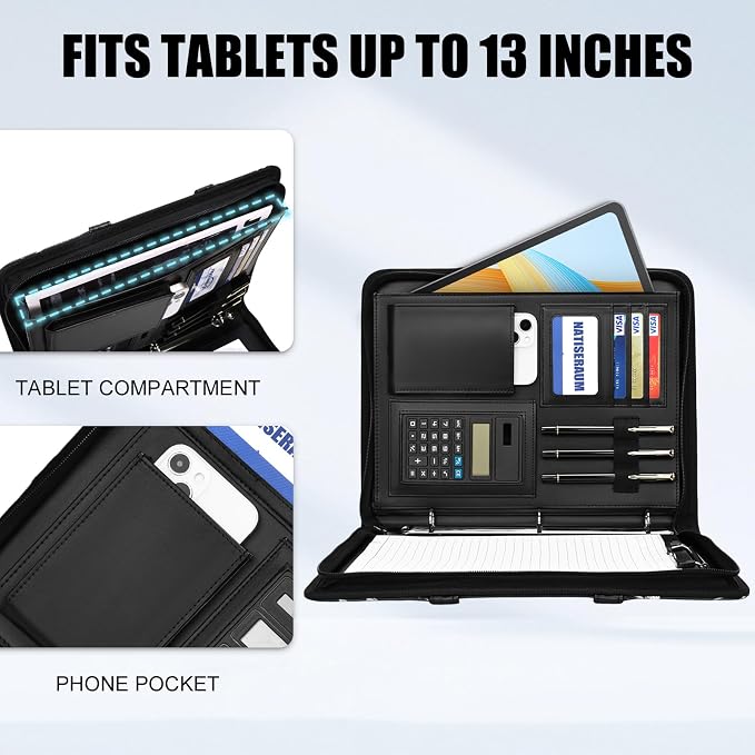 Portfolio Binder 3 Ring Includes Pen and 5 Dividers - Image 9