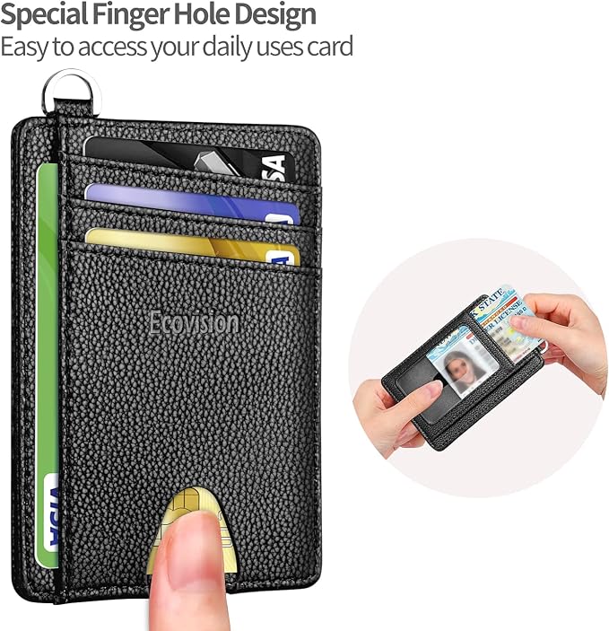Slim Minimalist Front Pocket Wallet, RFID Blocking Credit Card Holder Wallet - Image 7
