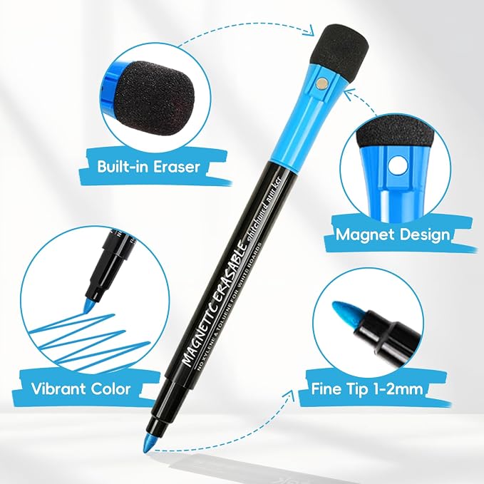 EMART Dry Erase Markers Fine Tip - Image 2