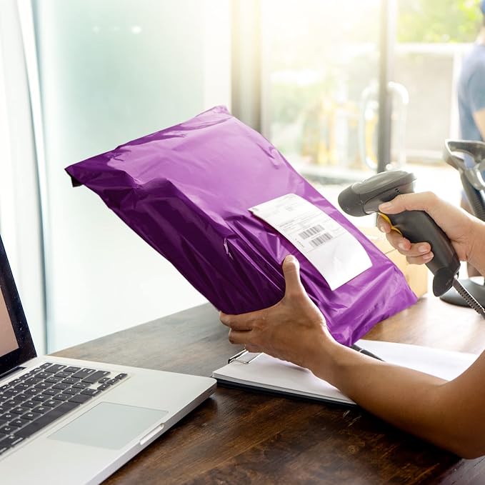 Metronic Purple Poly Mailers 14.5x19 Large Poly Mailers 100 Pack Self-Seal - Image 6