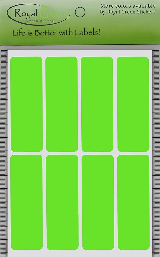 Royal Green Rectangular Stickers Color Coded Write on Labels - Image 7