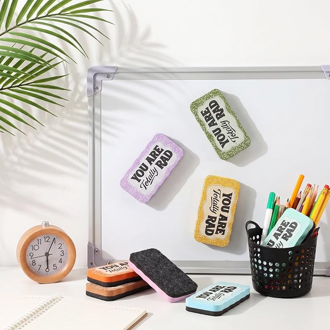 Lincia 8 Pcs Magnetic Dry Erase Erasers Composition Whiteboard Dry Erasers - Image 6