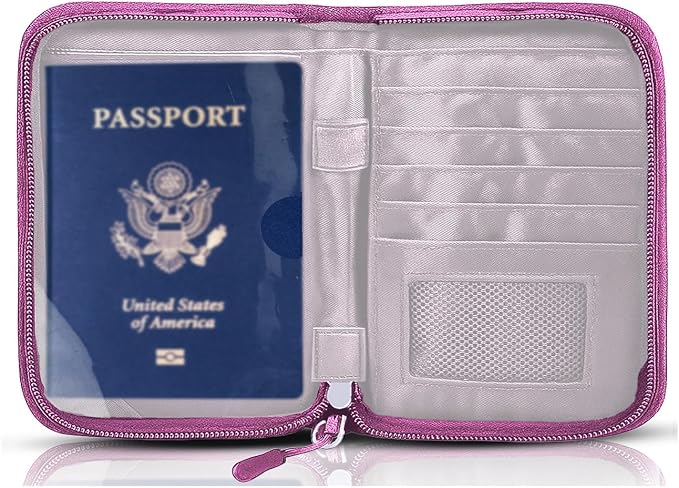 Passport Holder for Travel Essentials, RFID Blocking Protector Passport Wallets by Unknown