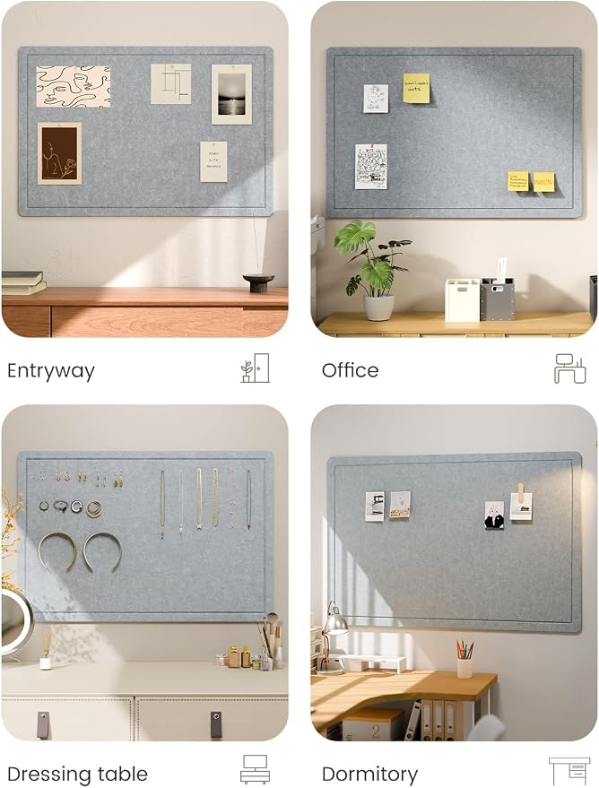 Fluxynara Bulletin Board, 35.4" x 23.6" Cork Board Alternative - Image 7