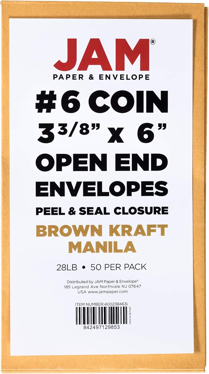 JAM PAPER #6 Coin Business Envelopes - Image 6