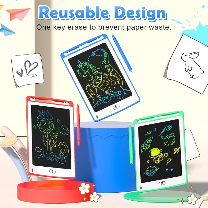 LCD Writing Tablet for Kids, 8.5 Inch Colorful Doodle Board Drawing Tablet - Image 4