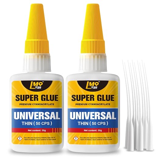 Super Glue Clear 60 Gram Liquid, All Purpose Superglue Instant Cyanoacrylate by AffordableGlueSupplier-LMQ