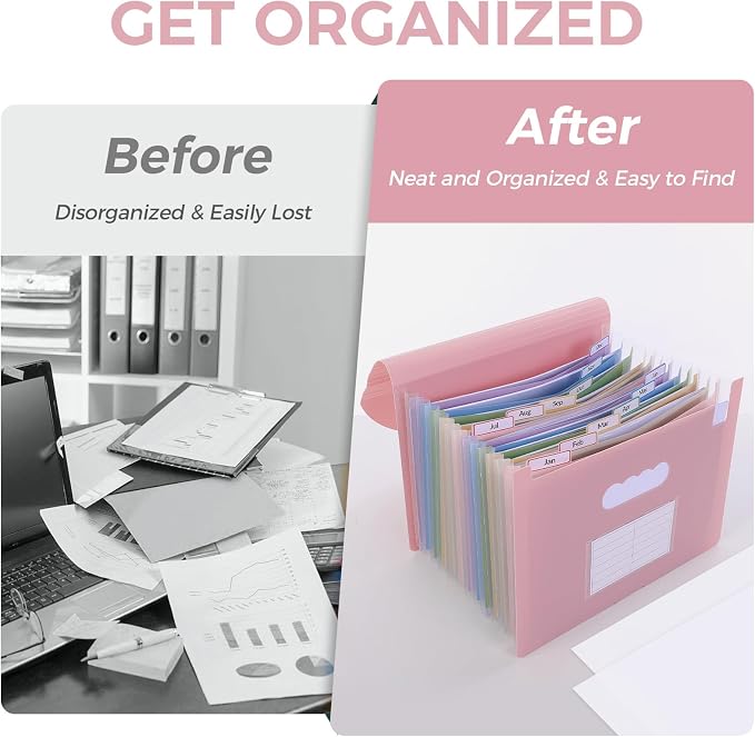 SKYDUE 13-Pocket Expanding File Folder, Accordion Document Organizer - Image 8