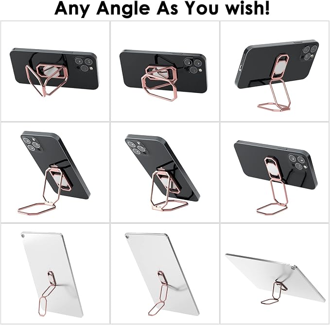 Phone Ring Holder Finger Kickstand, 360° Rotation Metal Phone Grip - Image 6