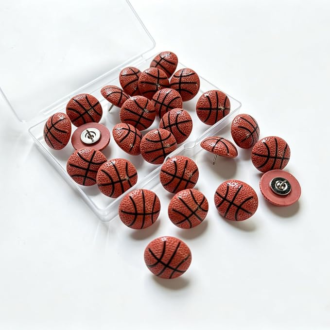 Thumb Tacks for wall, Cute Thumbtacks for Corkboards, Desk Decor for Sports by Tandarui