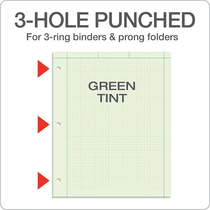 TOPS Engineering Notebooks, Graph Notebooks, 3 Pk Quad Ruled Pad, 8-1/2" x 11" - Image 7