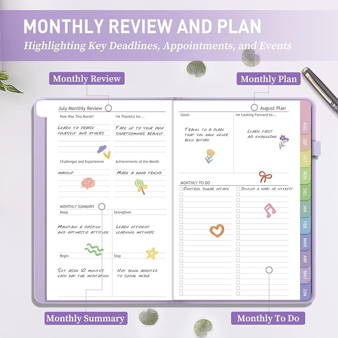 Academic Planner 2026-2027, Weekly and Monthly Academic Year Calendar Planner - Image 5
