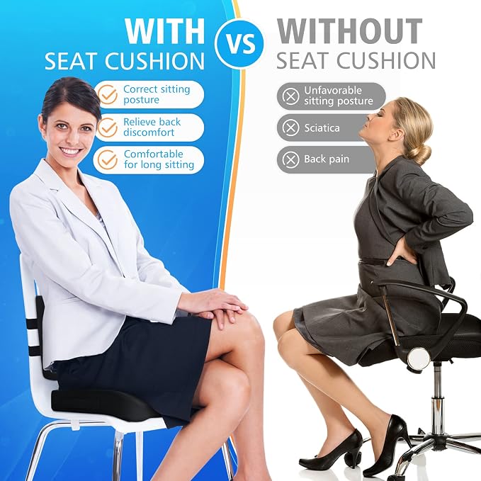 CushZone Ergonomic Seat Cushion & Lumbar Support Pillow - Image 8