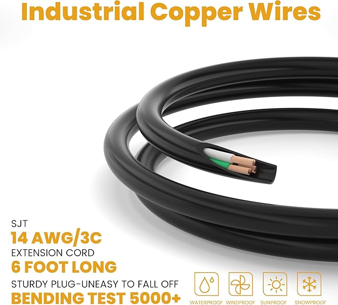 12 Outlet Long Power Strip Surge Protector with 2100 Joules, 3FT Power Cord, Wide Spaced Outlet Power Bar, Overload Protection Switch, Industrial Heavy Duty for Work Bench, Shop, Garage (Black)-DeskLoop Office