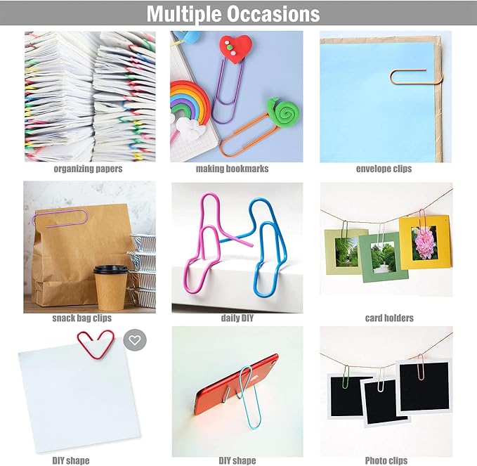Jumbo Paper Clips, 4 Inches 10 Pcs Large Paper Clip Holder - Image 6