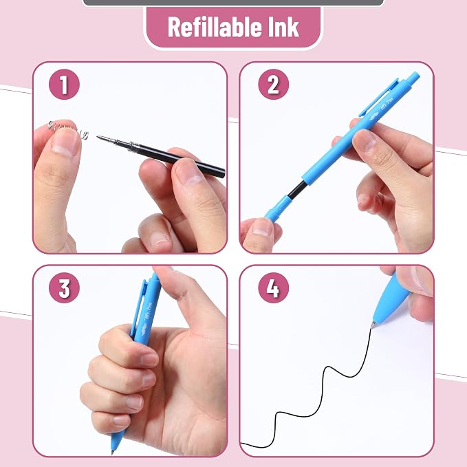 Mr. Pen- Retractable Gel Pens, 12 Pack, Sky Blue Barrel | Fine Point 0.5mm - Image 5