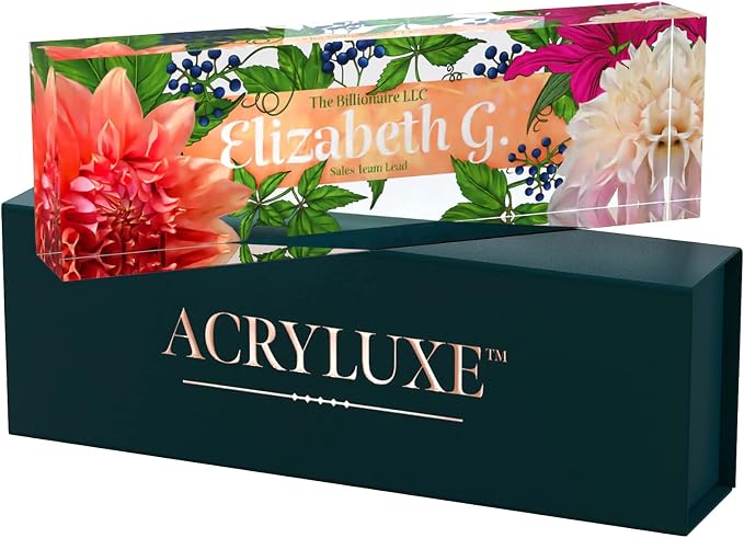 Desk Name Plate Personalized, Custom Name Plates 2½/x8 Inches, Thick by MySignCenter