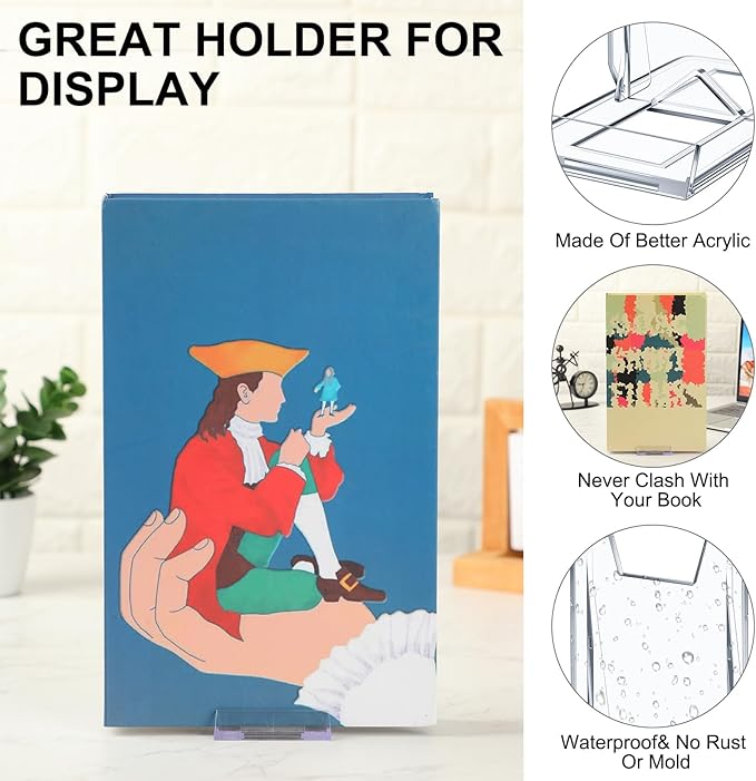 12 Pack Acrylic Book Stand for Display Adjustable Clear Display Holder Easel - Image 3