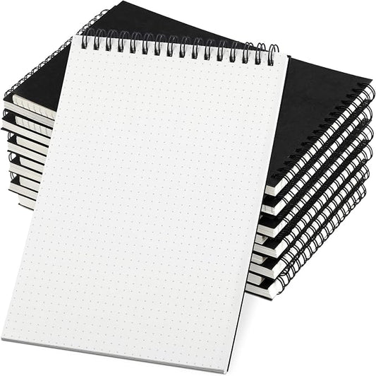 Engrowtic Dot Grid Notebook Top Spiral Notebook A5 Size Bullet Dotted Paper by Engrowtic
