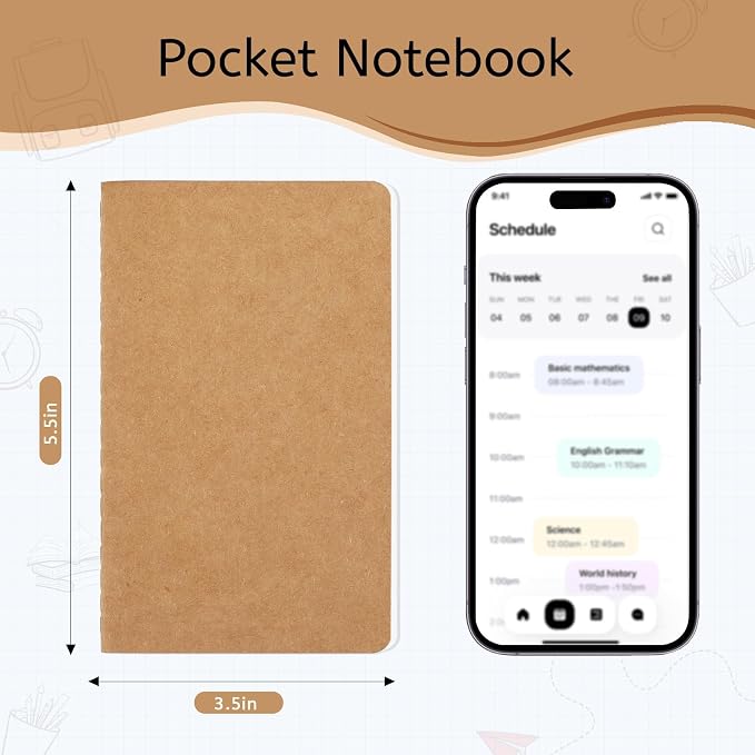 Oucaru 80 Pack Small Pocket Notebook, Mini Blank Notebook 3.5 x 5.5 Inches - Image 2