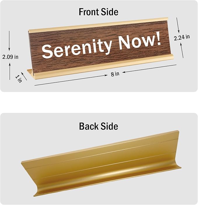 Serenity Now Funny Desk Signs Decor - Image 2