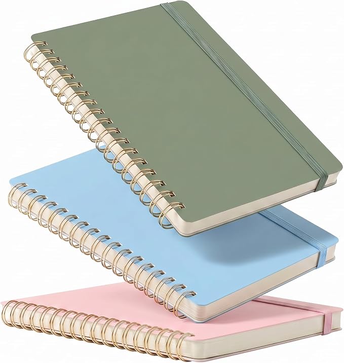 RETTACY Spiral College Ruled Notebook, 140 Pages per Pack, B6 Small Pocket Size by RETTACY