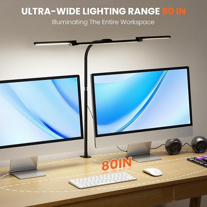 LED Desk Lamp for Office Home, 3 Light Bar Adjustable Desk Light - Image 7