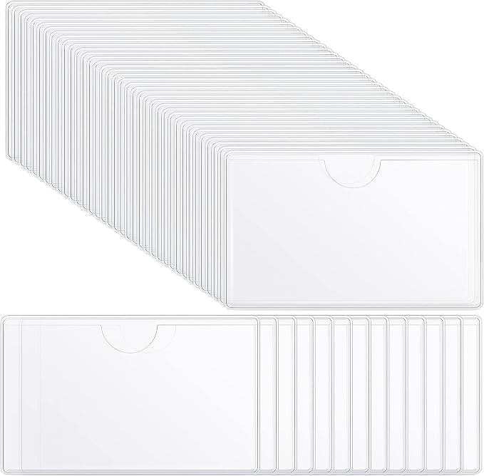 Chinco 100 Self Adhesive Pocket Index Card Pockets Index Card Holder Storage by Chinco