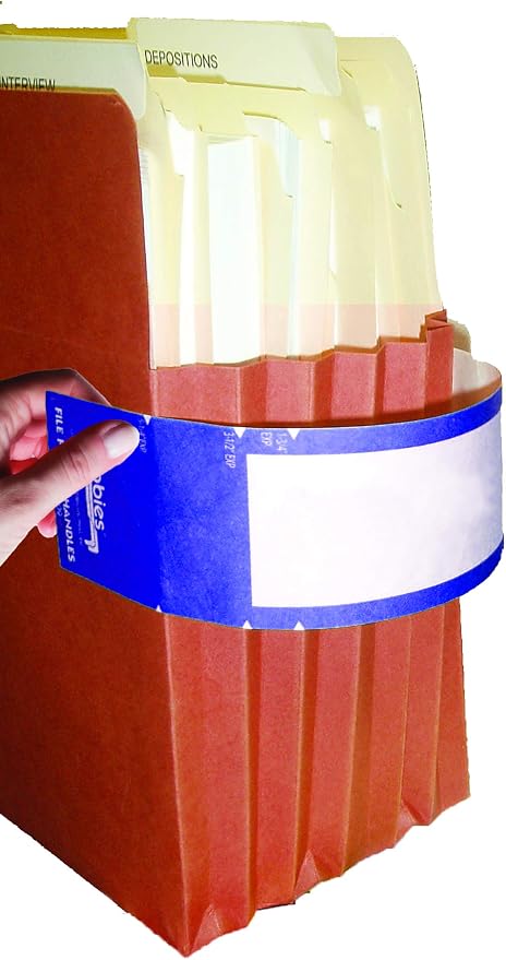 Tabbies File Pocket Handles, 9.63 X 2, Dark Blue/White, 12 Sheets/Pack - Image 6