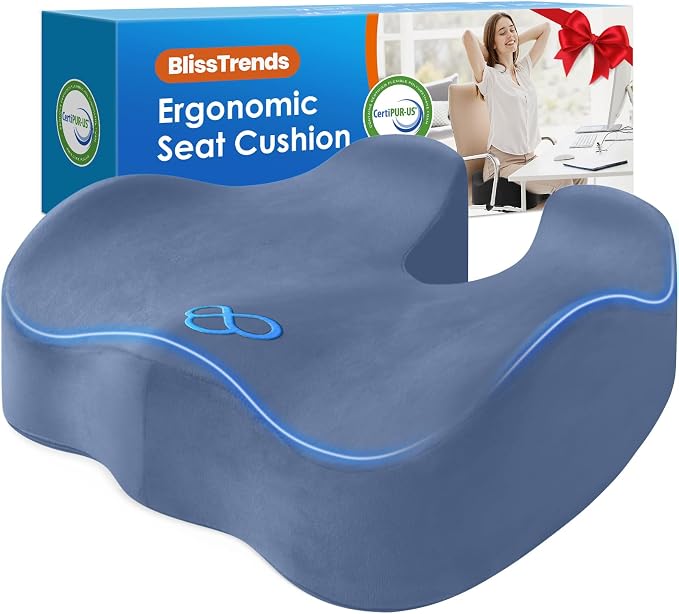 BlissTrends Seat Cushion, 5.2in Thick Memory Foam Cushions by BlissTrends