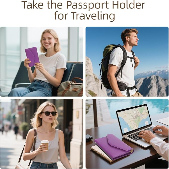 ZOPPEN Mulit-purpose Rfid Blocking Passport Holder Travel Wallet Passport and - Image 8