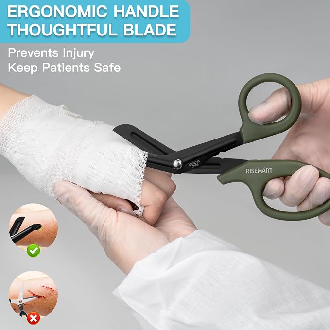 Trauma Shears - RISEMART Medical Scissors Bandage Scissors - Image 4