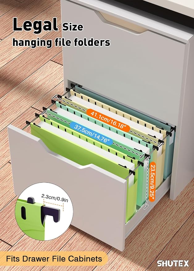 SHUTEX Extra Capacity Plastic Hanging File Folders, 12 Pack Reinforced - Image 2