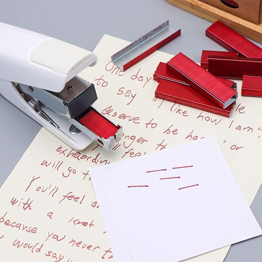 Red 26/6 Standard Staple Set 12mm Width 1000/Box 6 Boxes/Pack 6000 Count Staples - Image 4