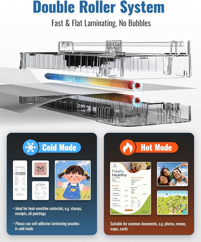 13 Inch Laminator Machine with Sheets 50pcs, Paper Trimmer Corner Rounder Scale - Image 5