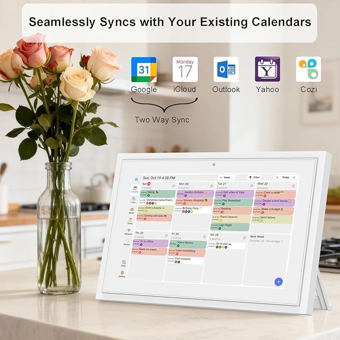 Digital Calendar 10.1 Inch Wall Planner Touch Screen WiFi Smart Electronic - Image 2