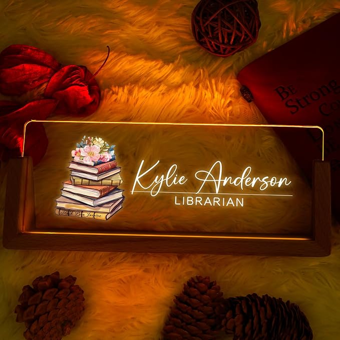 Custom Light Up Name Plate for Desk, Desk Name Plate Personalized - Image 4