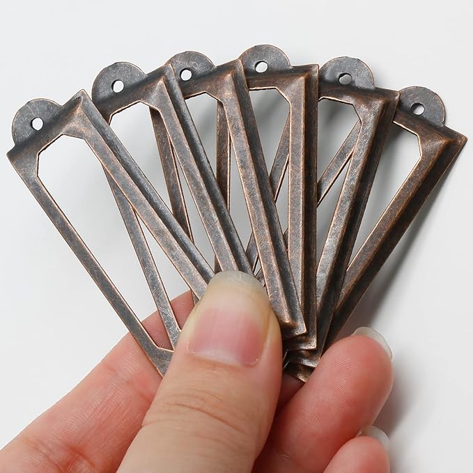 50 PCS Metal Label Holders 60x17mm Red Bronze - Image 4
