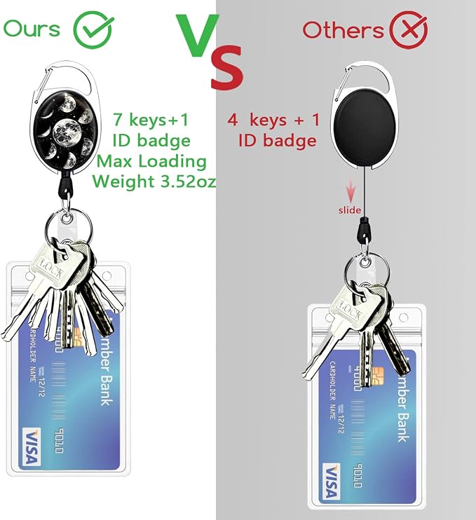 Moon Planet Teacher Lanyards for Id Badges and Keys, Retractable ID Badge Holder - Image 5