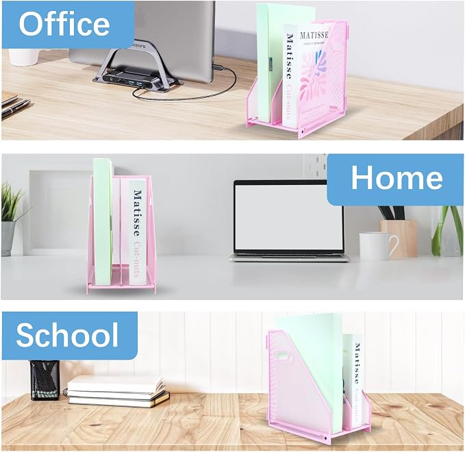 Desk Organizers, Metal Magazine File Holder - Image 7