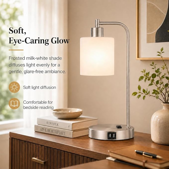 Set of 2 Industrial Touch Control Table Lamps - Image 2