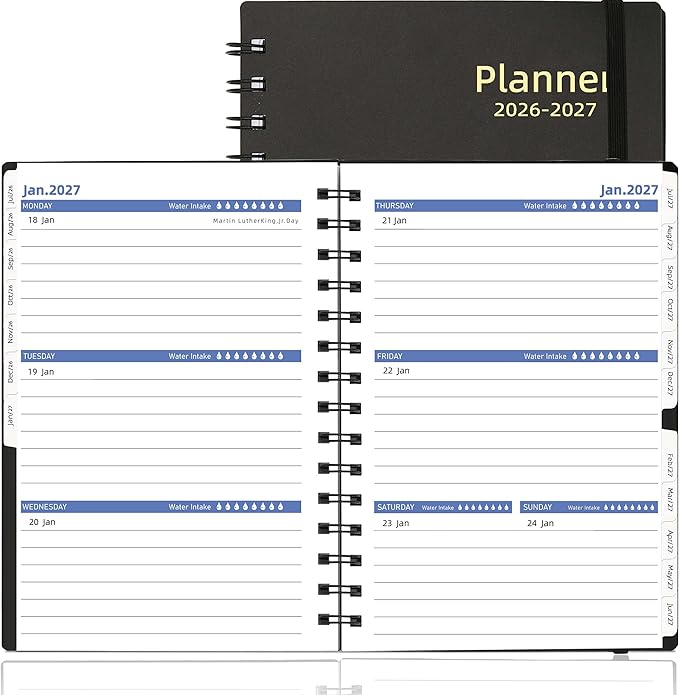 Day Planner 2026-2027, 2026 Planner Weekly and Monthly, from Jul 2026-Dec 2027 by XAOWON
