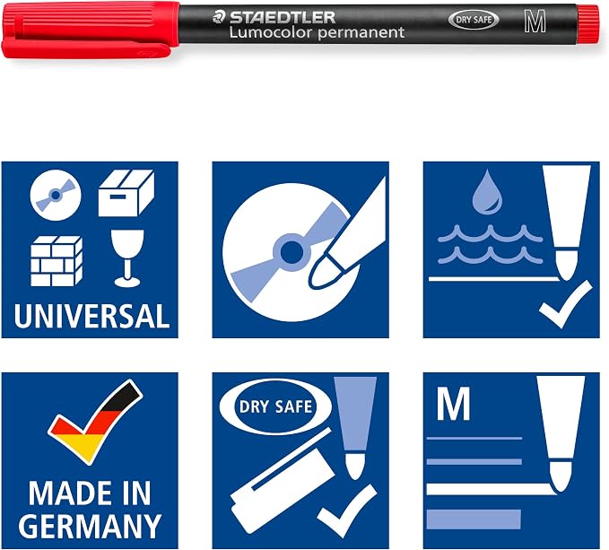 STAEDTLER Lumocolor Permanent Pen 317 Medium 1.0mm Line - Image 7