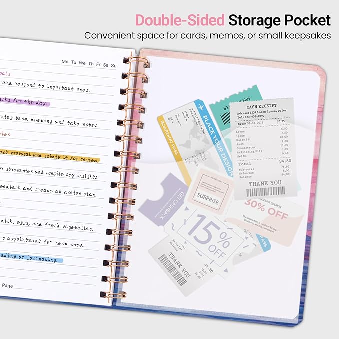 CICPAP Lined Spiral Journal Notebook, A5 College Ruled Notebook - Image 4
