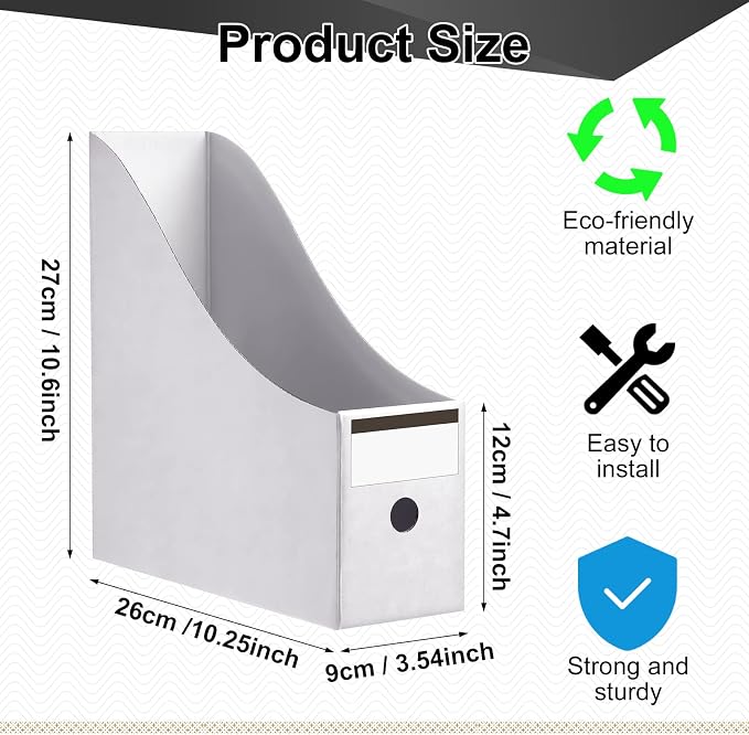 Thenshop 24 Pcs Cardboard Magazine File Holder Organizer, Desk File Organizer - Image 2