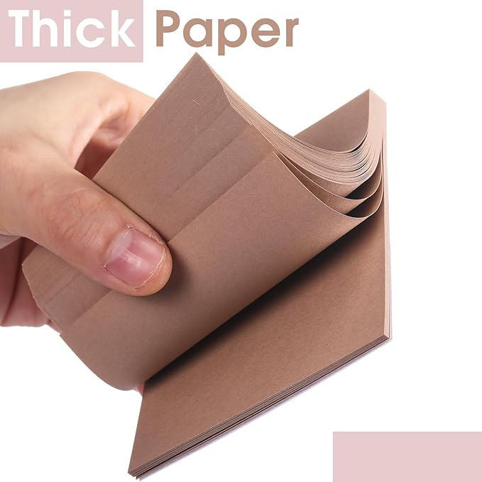 Thenshop 36 Pads Sticky Notes 3''x3'', Self Stick Notes Pads Office Supplies, 50 Sheets/pad Colored Aesthetic Sticky Accessories Home, Office, Notebook(Boho Brown)-DeskLoop Office