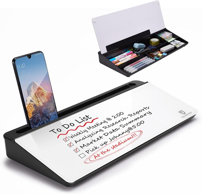 TSJ OFFICE Desktop Whiteboard Dry-Erase-Board by TSJOFFICE-WipeCleanThinkGreenWorkSmart