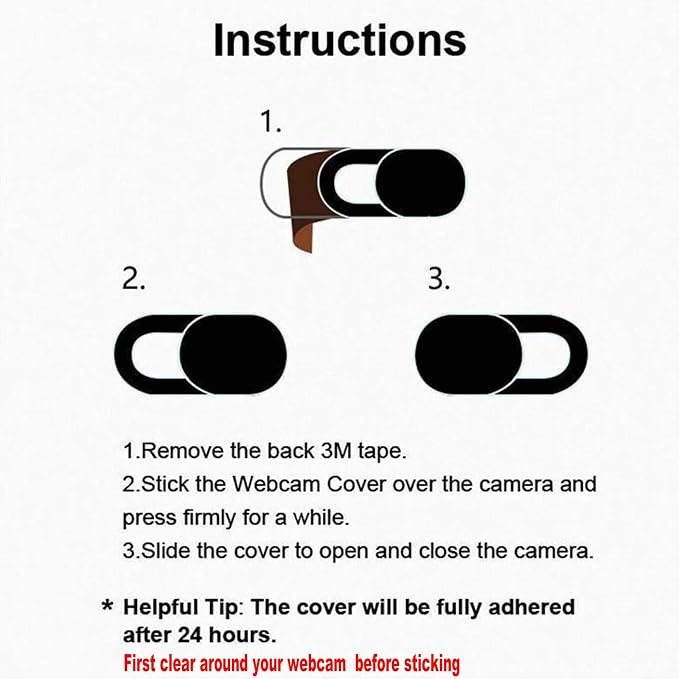 Slide Webcam Cover Ultra Slim Web Camera Cover fits Laptop, Macboook Pro - Image 6
